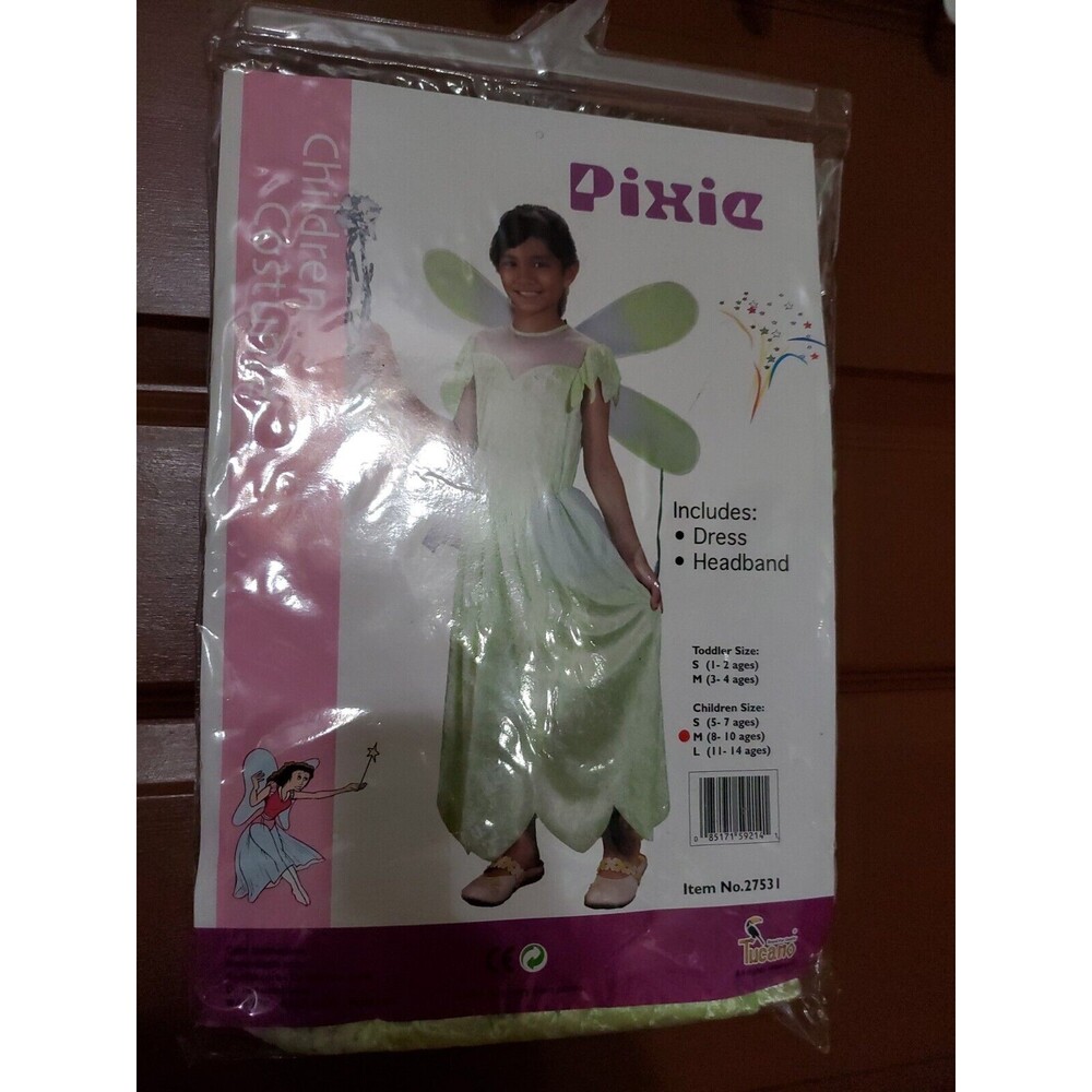 PIXIE/FAIRY Halloween Costume Fancy Dress Medium(8-10ages)